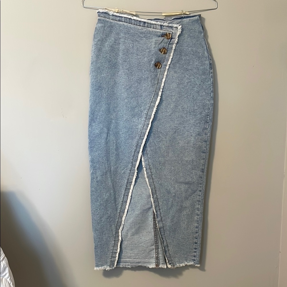 Sincerely Jules Blue Denim Maxi Skirt